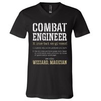 Combat Engineer Funny Engineering Dictionary Term Definition V-Neck T-Shirt