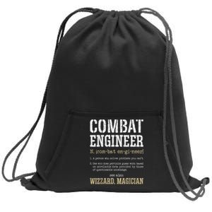 Combat Engineer Funny Engineering Dictionary Term Definition Sweatshirt Cinch Pack Bag