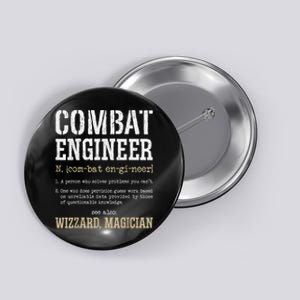 Combat Engineer Funny Engineering Dictionary Term Definition Button