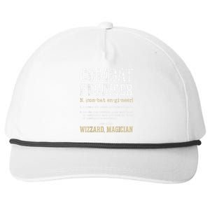 Combat Engineer Funny Engineering Dictionary Term Definition Snapback Five-Panel Rope Hat