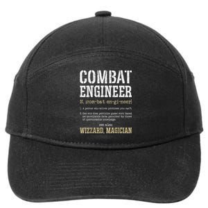 Combat Engineer Funny Engineering Dictionary Term Definition 7-Panel Snapback Hat