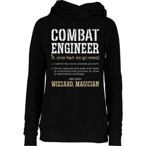 Combat Engineer Funny Engineering Dictionary Term Definition Womens Funnel Neck Pullover Hood