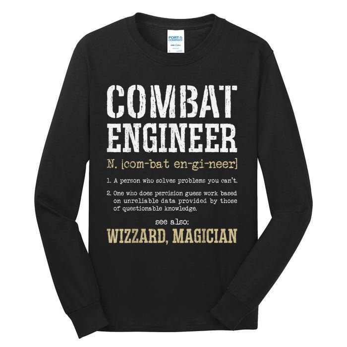 Combat Engineer Funny Engineering Dictionary Term Definition Tall Long Sleeve T-Shirt