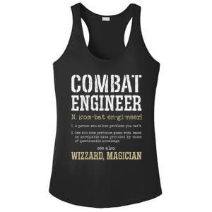 Combat Engineer Funny Engineering Dictionary Term Definition Ladies PosiCharge Competitor Racerback Tank