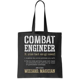 Combat Engineer Funny Engineering Dictionary Term Definition Tote Bag