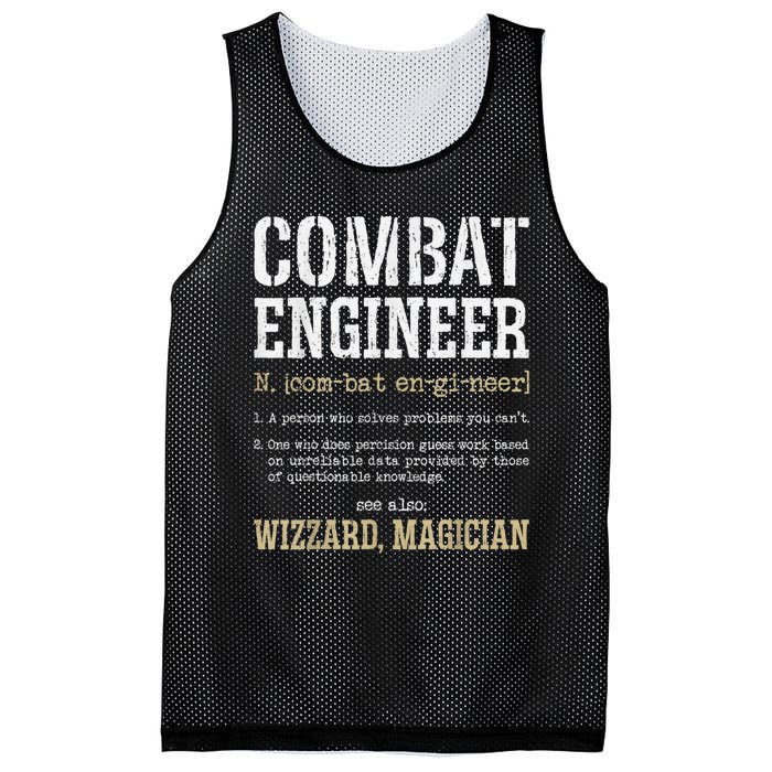 Combat Engineer Funny Engineering Dictionary Term Definition Mesh Reversible Basketball Jersey Tank