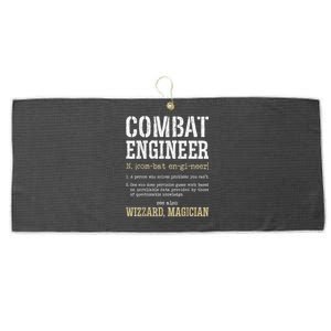 Combat Engineer Funny Engineering Dictionary Term Definition Large Microfiber Waffle Golf Towel