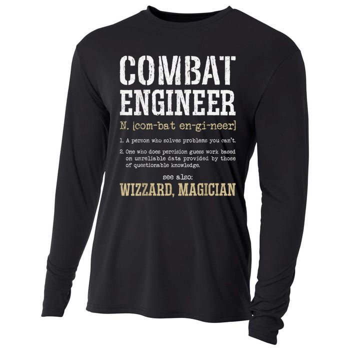 Combat Engineer Funny Engineering Dictionary Term Definition Cooling Performance Long Sleeve Crew