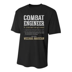 Combat Engineer Funny Engineering Dictionary Term Definition Youth Performance Sprint T-Shirt