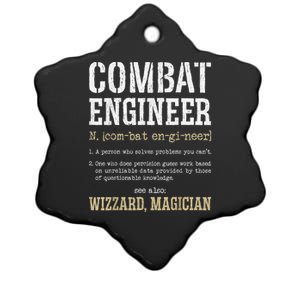 Combat Engineer Funny Engineering Dictionary Term Definition Ceramic Star Ornament