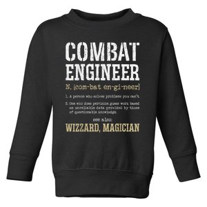 Combat Engineer Funny Engineering Dictionary Term Definition Toddler Sweatshirt