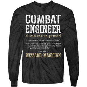 Combat Engineer Funny Engineering Dictionary Term Definition Tie-Dye Long Sleeve Shirt