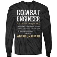 Combat Engineer Funny Engineering Dictionary Term Definition Tie-Dye Long Sleeve Shirt