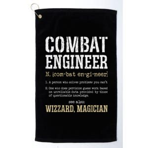 Combat Engineer Funny Engineering Dictionary Term Definition Platinum Collection Golf Towel