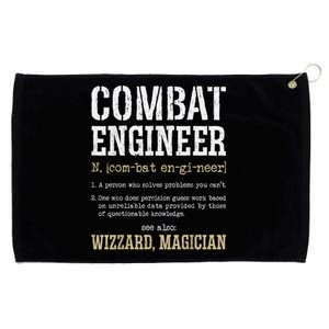 Combat Engineer Funny Engineering Dictionary Term Definition Grommeted Golf Towel