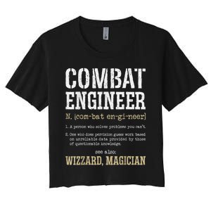 Combat Engineer Funny Engineering Dictionary Term Definition Women's Crop Top Tee