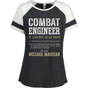 Combat Engineer Funny Engineering Dictionary Term Definition Enza Ladies Jersey Colorblock Tee