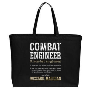 Combat Engineer Funny Engineering Dictionary Term Definition Cotton Canvas Jumbo Tote