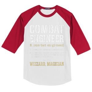 Combat Engineer Funny Engineering Dictionary Term Definition Kids Colorblock Raglan Jersey