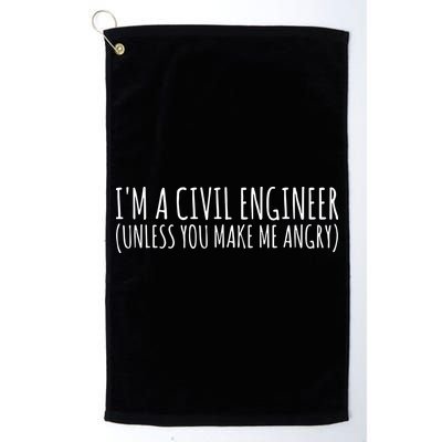 Civil Engineer Funny Civil Unless Angry Golf Towel