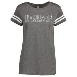 Civil Engineer Funny Civil Unless Angry Enza Ladies Jersey Football T-Shirt