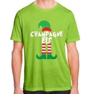 Champagne Elf Funny Christmas Squad Matching Xmas Gift Adult ChromaSoft Performance T-Shirt