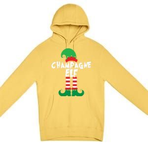 Champagne Elf Funny Christmas Squad Matching Xmas Gift Premium Pullover Hoodie