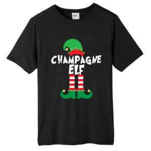 Champagne Elf Funny Christmas Squad Matching Xmas Gift Tall Fusion ChromaSoft Performance T-Shirt