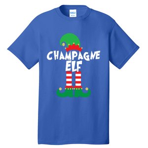 Champagne Elf Funny Christmas Squad Matching Xmas Gift Tall T-Shirt