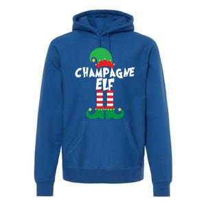 Champagne Elf Funny Christmas Squad Matching Xmas Gift Premium Hoodie