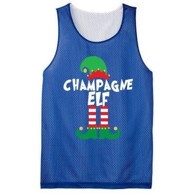 Champagne Elf Funny Christmas Squad Matching Xmas Gift Mesh Reversible Basketball Jersey Tank