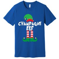 Champagne Elf Funny Christmas Squad Matching Xmas Gift Premium T-Shirt