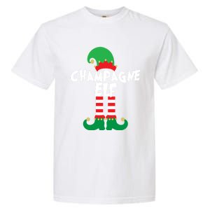 Champagne Elf Funny Christmas Squad Matching Xmas Gift Garment-Dyed Heavyweight T-Shirt