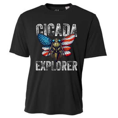 Cicada Explorer Funny Summer 2024 Insect Invasion Vintage Cooling Performance Crew T-Shirt