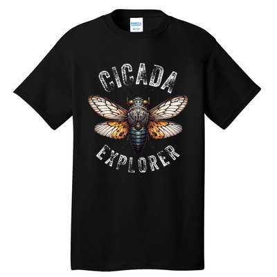 Cicada Explorer Funny Summer 2024 Insect Invasion Vintage Tall T-Shirt