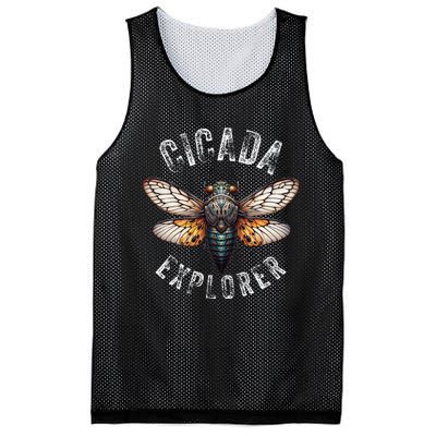 Cicada Explorer Funny Summer 2024 Insect Invasion Vintage Mesh Reversible Basketball Jersey Tank