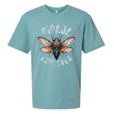 Cicada Explorer Funny Summer 2024 Insect Invasion Vintage Sueded Cloud Jersey T-Shirt