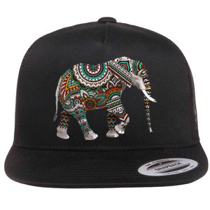 Cool Elephant For African Animal Elephant Lovers Flat Bill Trucker Hat