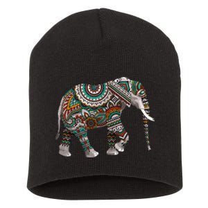 Cool Elephant For African Animal Elephant Lovers Short Acrylic Beanie