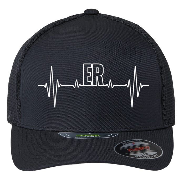 Cool ER For Men Women Emergency Room Nurse Doctor Nursing Flexfit Unipanel Trucker Cap