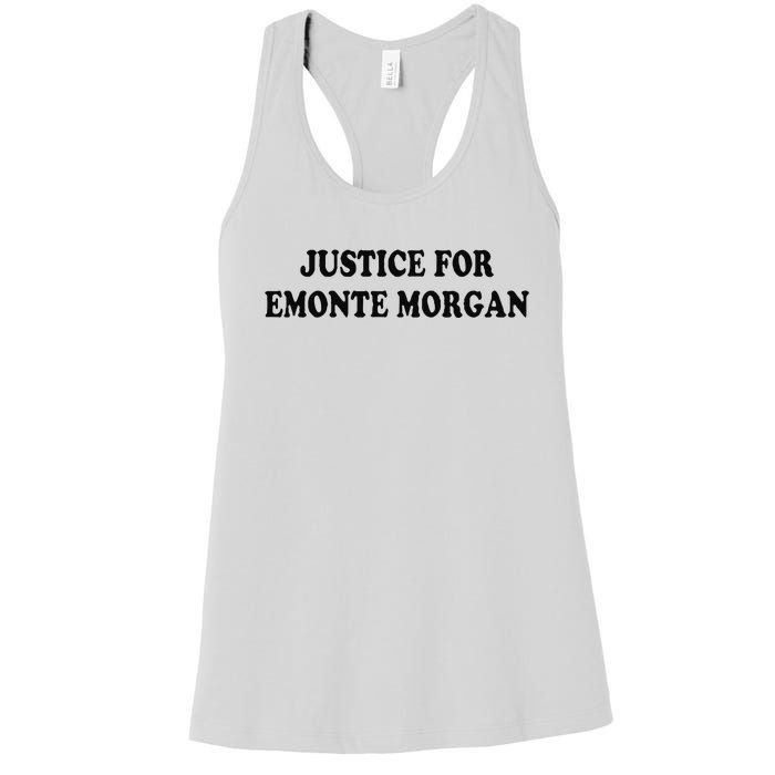 Chicago Ella French Justice For Emonte Morgan Women's Racerback Tank