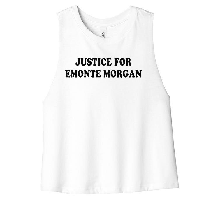 Chicago Ella French Justice For Emonte Morgan Women's Racerback Cropped Tank