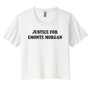 Chicago Ella French Justice For Emonte Morgan Women's Crop Top Tee