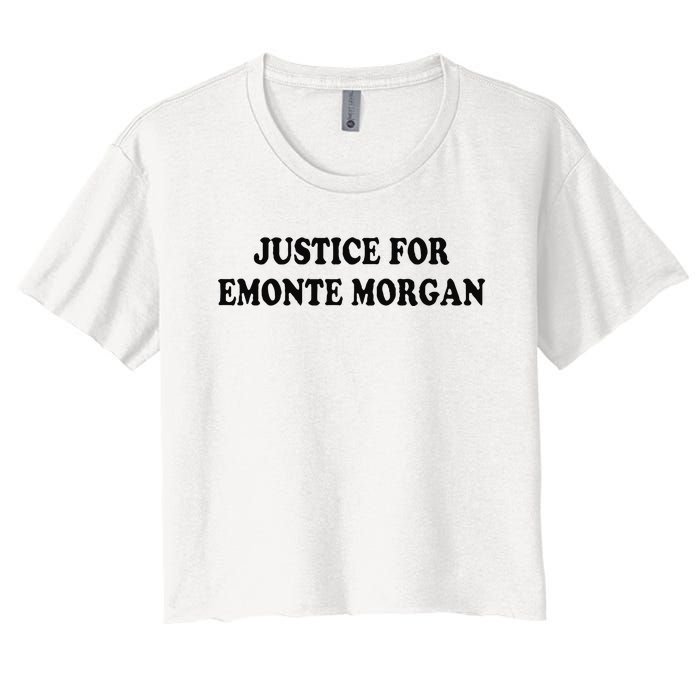 Chicago Ella French Justice For Emonte Morgan Women's Crop Top Tee