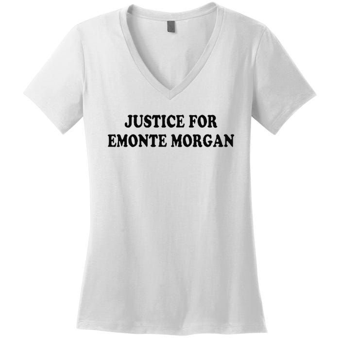 Chicago Ella French Justice For Emonte Morgan Women's V-Neck T-Shirt