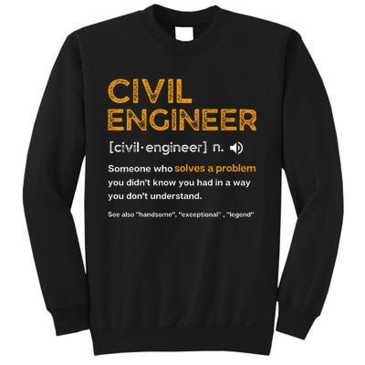 Civil Engineer Funny Definition Engineering Sweatshirt