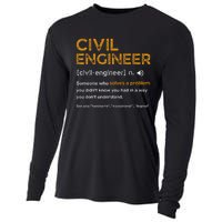 Civil Engineer Funny Definition Engineering Cooling Performance Long Sleeve Crew