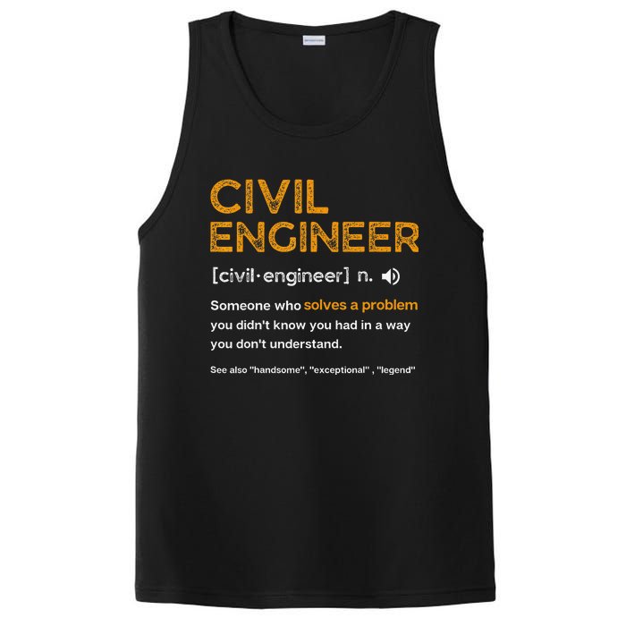 Civil Engineer Funny Definition Engineering PosiCharge Competitor Tank