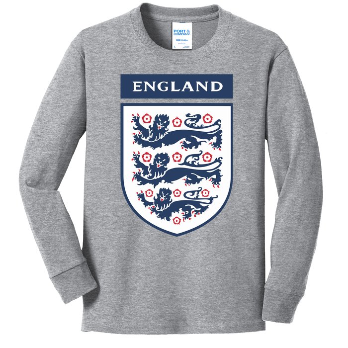 Cool England Football Badge Kids Long Sleeve Shirt