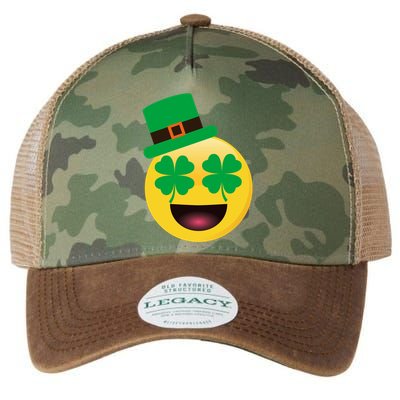 Emoji Smile Clover St. PatrickS Day Legacy Tie Dye Trucker Hat